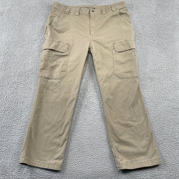 Duluth Trading Co Other - Duluth Trading Co Cargo Pants Mens 46x34 Tan Flex Fire Hose Work Utility Cotton